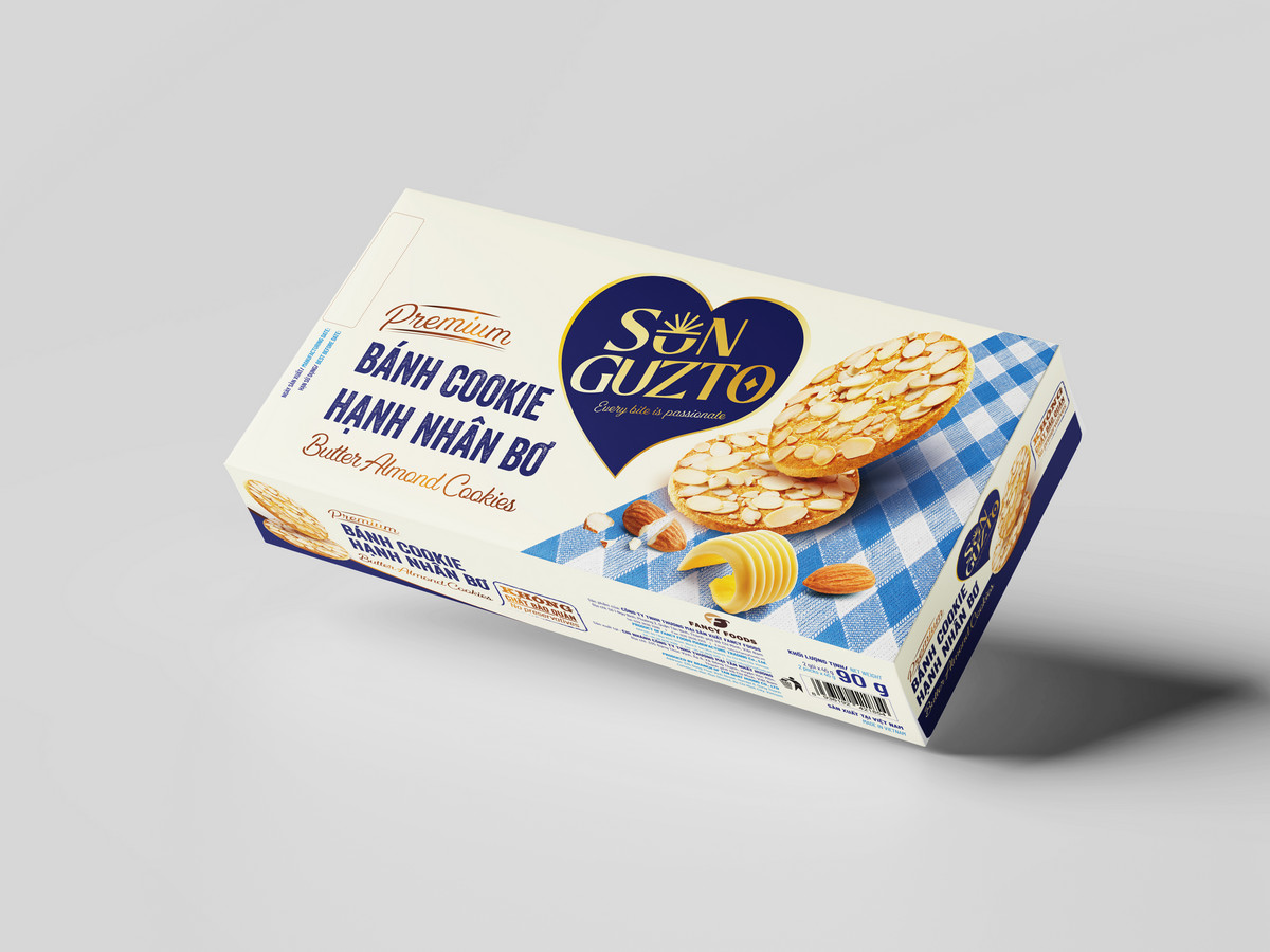 BÁNH COOKIE HẠNH NHÂN BƠ - HỘP GIẤY 90G