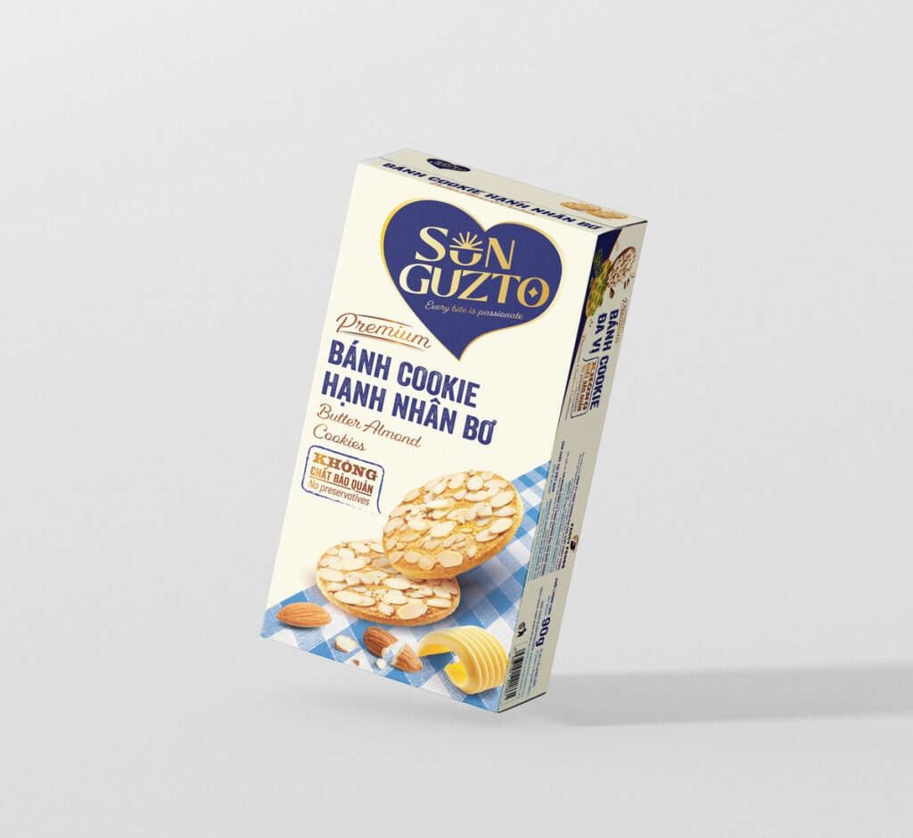BÁNH COOKIE HẠNH NHÂN BƠ - HỘP GIẤY 90G