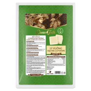 Sô Cô La Compound Trắng Hình Ly Vuông Fan-F01-W Cacao Talk (270 g)